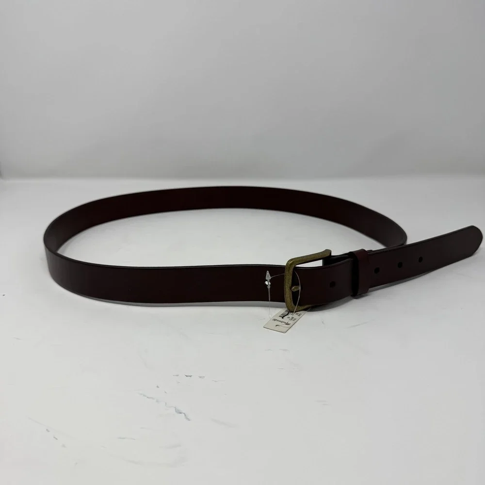 Madewell Leather Classic Buckle Belt Dark Brown Women Size 40 NE805